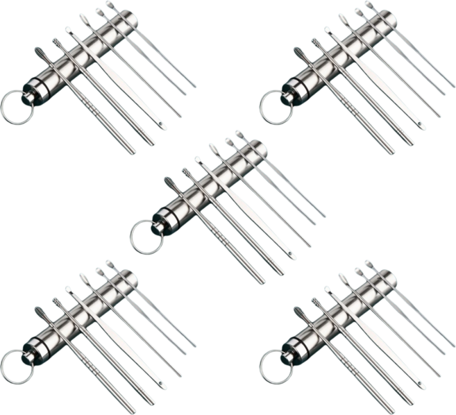 뮤즈렛 귀후비개 귀지제거 귀이개 세트, 5개, 6세트