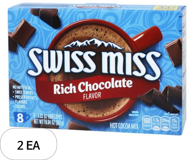 스위스미스 리치 초콜릿 코코아 프레이버 분말, 37.625g, 8개입, 2개