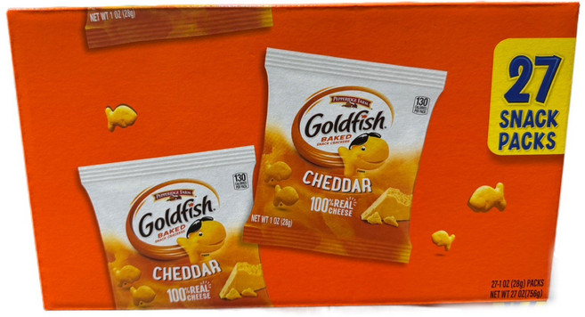 培珀理爵 Goldfish 巧達口味小金魚脆餅 27入裝, 28公克, 27