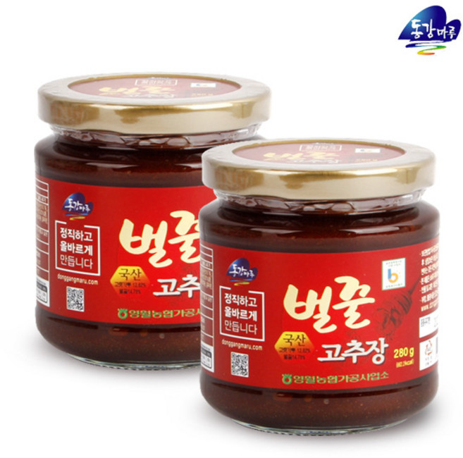[영월농협 직송] 동강마루 벌꿀고추장 소용량, 2개, 280g