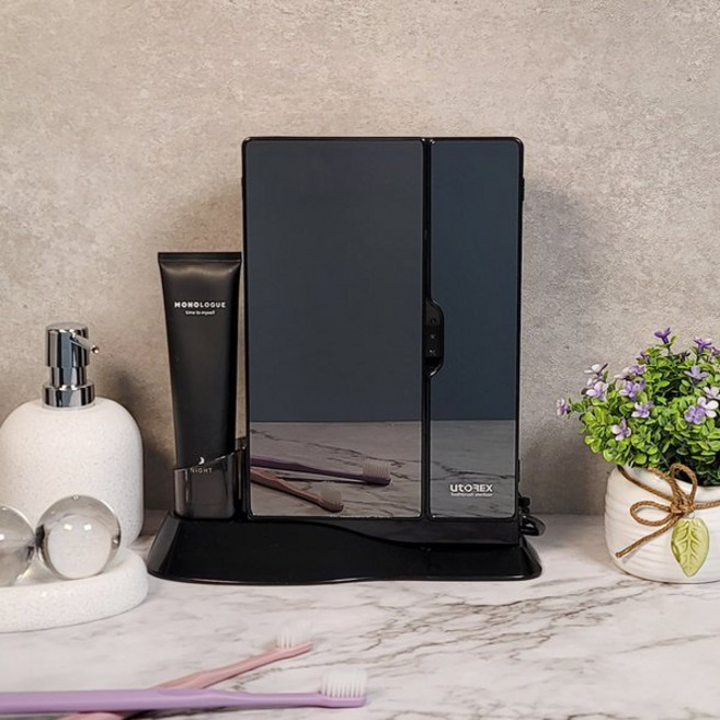 유토렉스 유토렉스 코드블랙 UV 히팅건조 더블케어 가정용 칫솔살균기 블랙미러 UTC-83UV, 화이트(UTC-83UVW), 1개