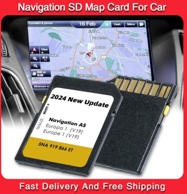 폭스바겐 골프 CC AS V19 5NA919866ET SD 카드 유로파 내비게이션 시스템 업데이트 내비게이션 카드 데이터 디스커버리 미디어 32GB Sat Nav, 1개