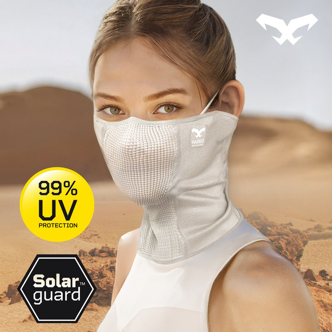 나루마스크 N2+ Plus 골프 테니스 등산 낚시 자외선 차단 쿨링 냉감 원단, 메탈그레이, 1개