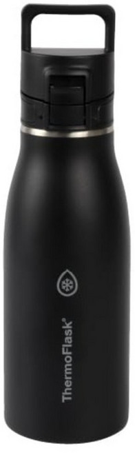 [타케야] 써모 플라스크 트래블 500ml 보온보냉 원터치 텀블러 물병, 블랙