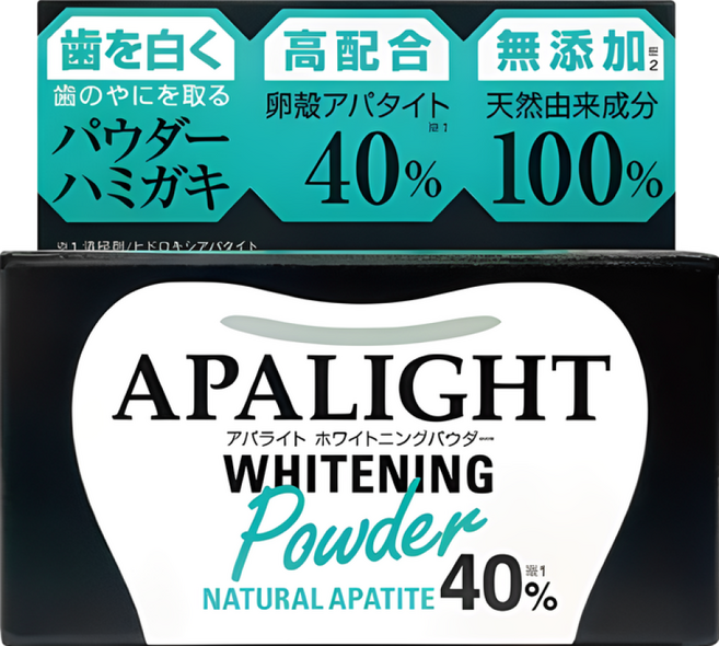 APALIGHT 潔白牙粉 日本原裝進口 菸垢茶垢剋星 無氟配方 潔白牙齒, 26g, 1個