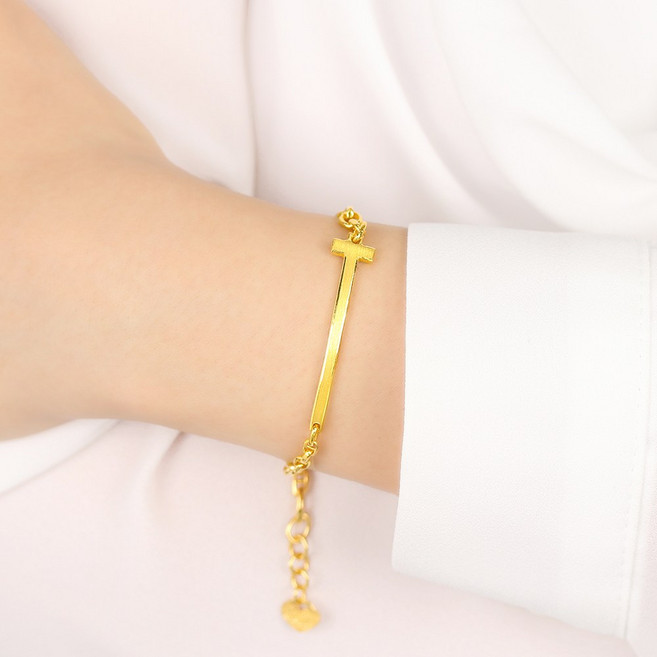 주앤골드 24k 순금 T 스틱 체인 팔찌 여자 11.25g/ 18.75g