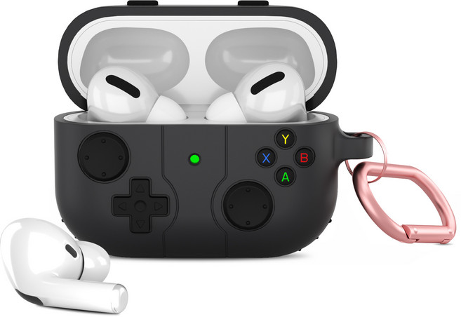 지니으니 예쁜 게임기 에어팟케이스, 블랙, 에어팟 3, 1개