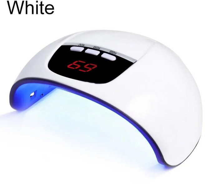 전문 네일 드라이어 적외선 센서 매니큐어 램프 빠른 경화 광택제 살롱 도구, WHITE, 1개