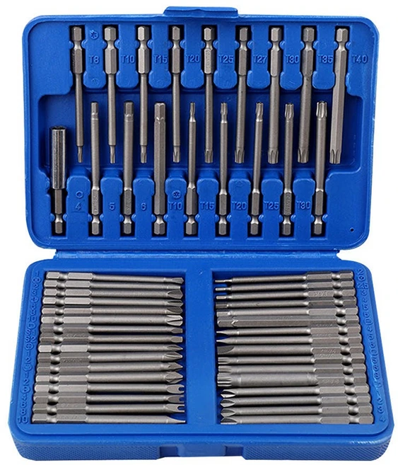 솔리드 전동 롱 드릴비트 세트 50P 임팩 별 육각 고강도, 1개 - 쿠팡