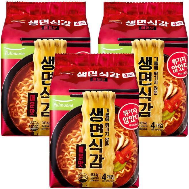 생면식감 매운맛 95.9g, 12개