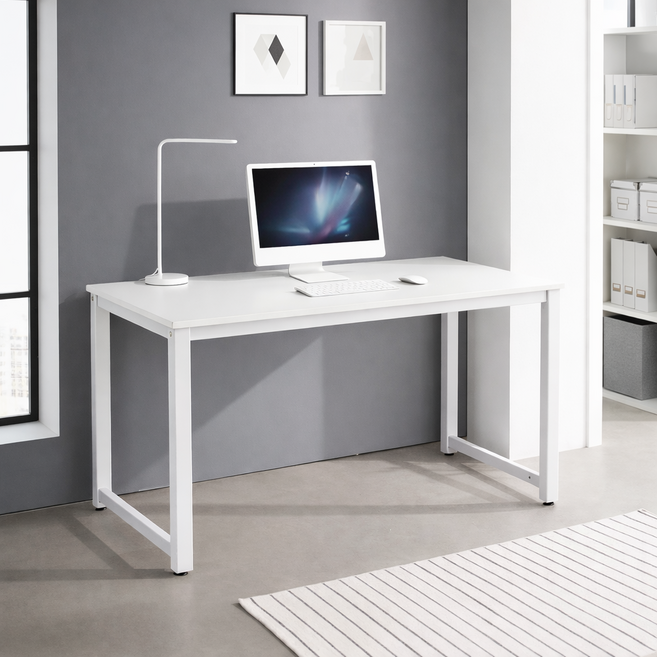 [국내제작] 인퍼니처 S1 컴퓨터책상 조립식 회의용 사무용 철제테이블, 올화이트