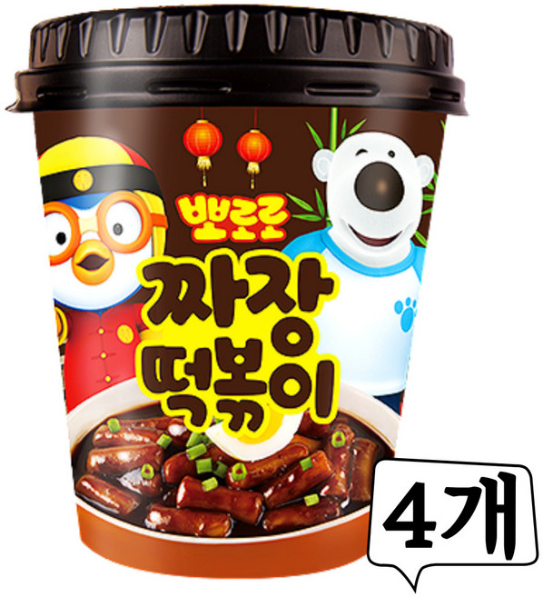 늘바름 인기간식! 뽀로로떡뽁이(짜장맛)110g 4컵, 440g, 1개