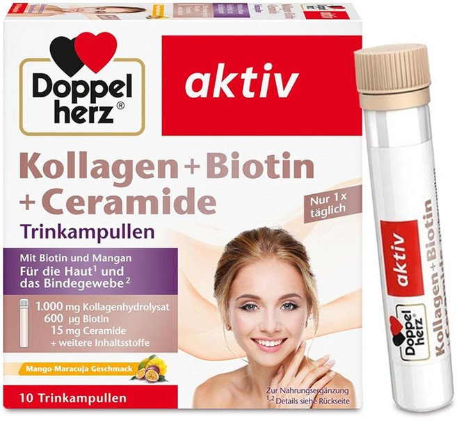 도펠헤르츠 콜라겐 비오틴 세라마이드 마시는 앰플 (겉박스 손상으로 제품이상x), 1개