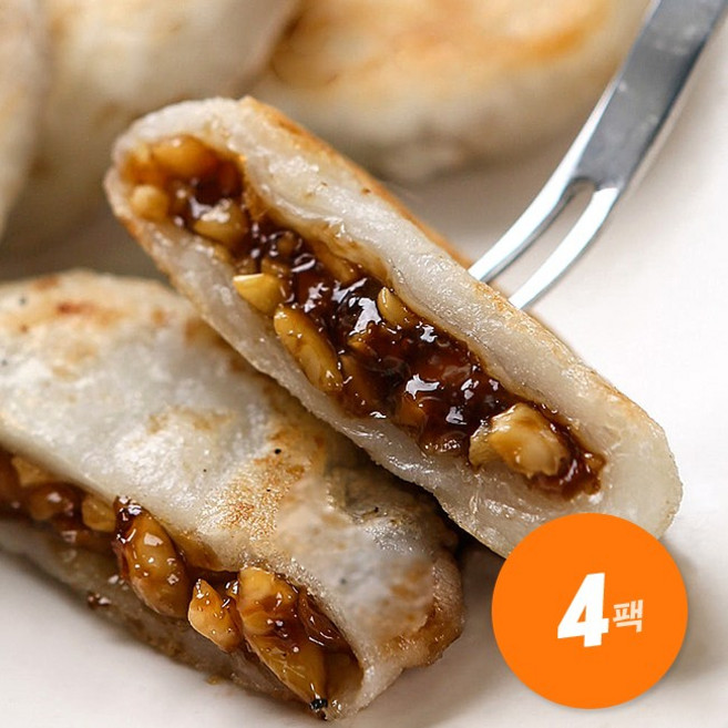 푸드앤플랜 찹쌀 씨앗호떡 땅콩 4팩(20개), 4세트, 300g