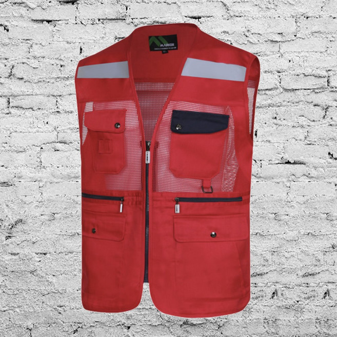 티뷰크 마크 봄 여름 포켓 메쉬 작업조끼 단체복 MK 131~137 손자수무료, MK 137, 2XL(105), 1개