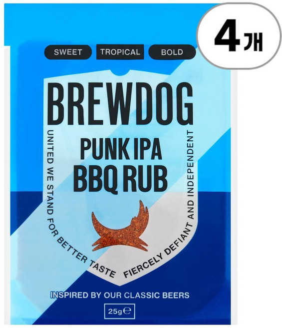 브루독 펑크 IPA BBQ 럽 BrewDog Punk IPA BBQ Rub 25g, 4개