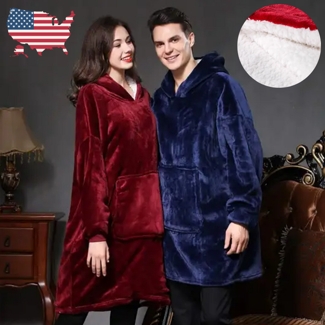 돈필블루 포근하게 감싸는 후드담요 입는 양털 담요 빅사이즈