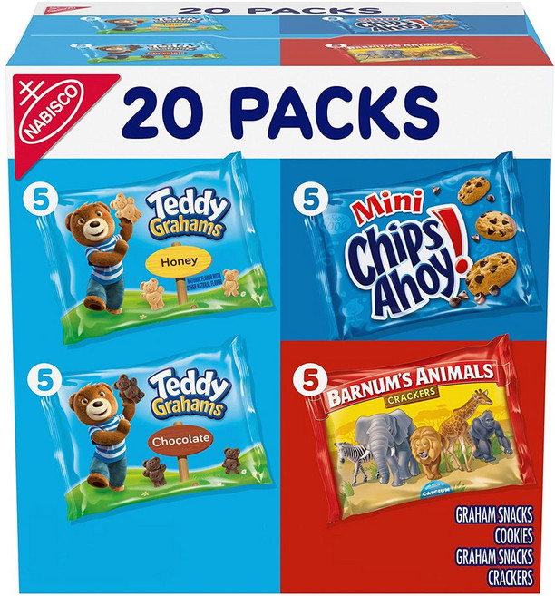 나비스코 버라이어티팩 동물크래커 테디그레이엄 칩스아호이 미니스낵 20팩