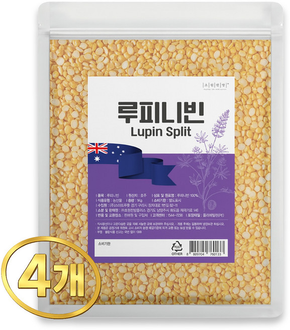 초원고대곡물 루피니빈 콩 호주산, 1개, 4kg