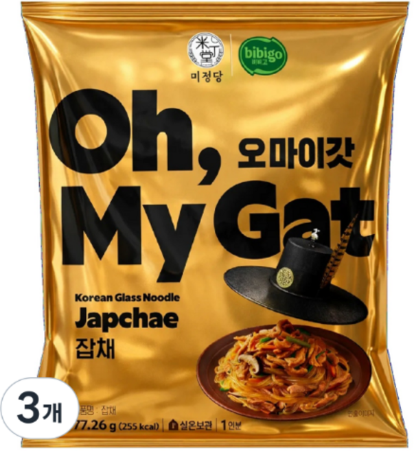비비고 오마이갓 잡채, 77.26g, 3개