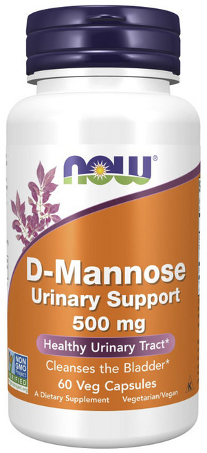 NOW Foods D-甘露糖素食膠囊 500mg, 60顆
