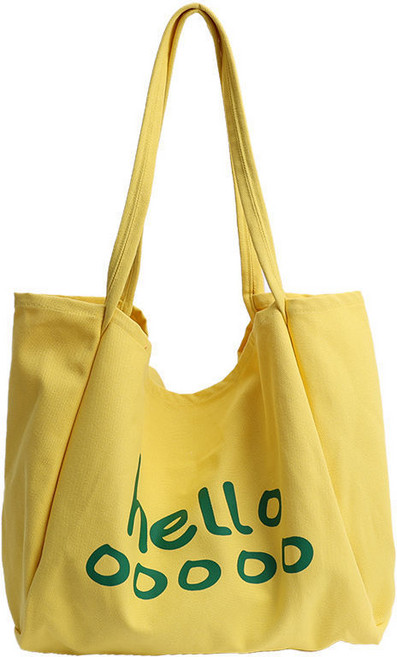 帆布包 單肩百搭帆布包 休閒學生通勤托特購物袋