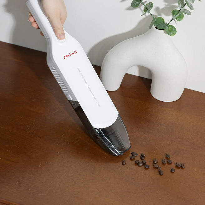 신일 핸디형 무선 진공청소기 초경량 미니 소형 휴대용 충전식 가정용 차량용 원룸, 핸디형무선청소기, 화이트