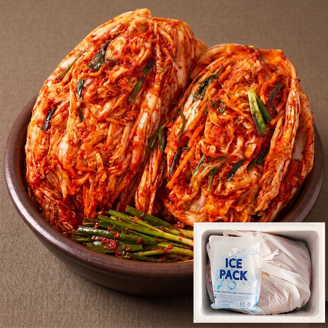 신선한 배추김치 아이스박스포장 포기김치, 5kg, 1개