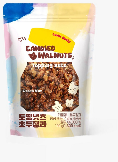 그린너트 토핑넛츠 호두정과 190g 호두강정, 1개