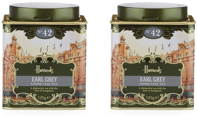 Harrods London 해롯 런던 얼그레이 티 125g 2팩, 1개입
