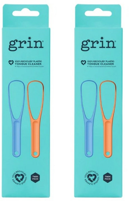 그린(grin) 내추럴 뉴질랜드 혀클리너 듀오, 2개, 2개입, 17cm