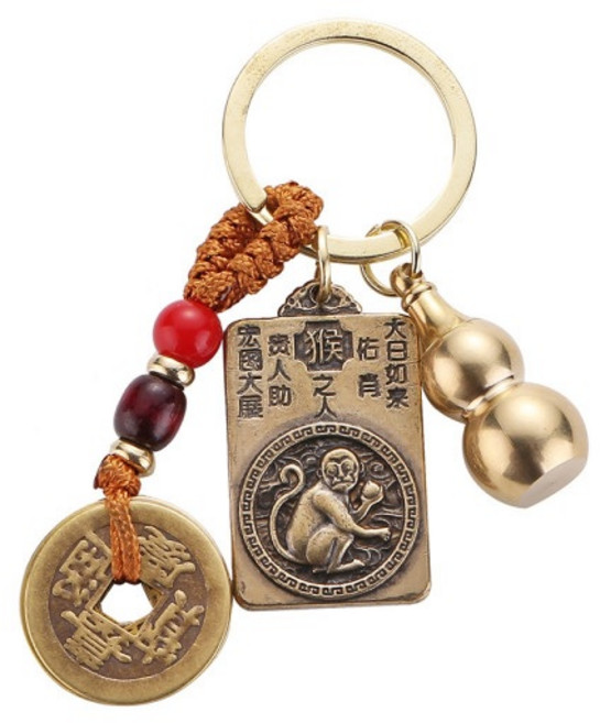 12지신 엽전 행운 소원성취 만사형통 기원 키링 열쇠고리, 1개, 돼지