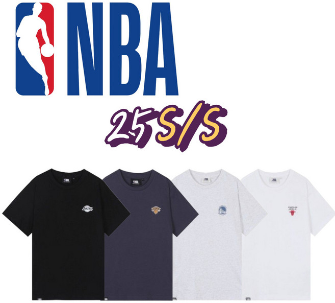 [국내 정품] NBA 느바 팀 스몰로고 반팔 티셔츠 여름 이너티 면티