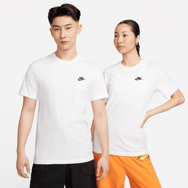 나이키 NIKE 스포츠웨어 클럽 티셔츠 M - 화이트:블랙 AR4999-101 205743