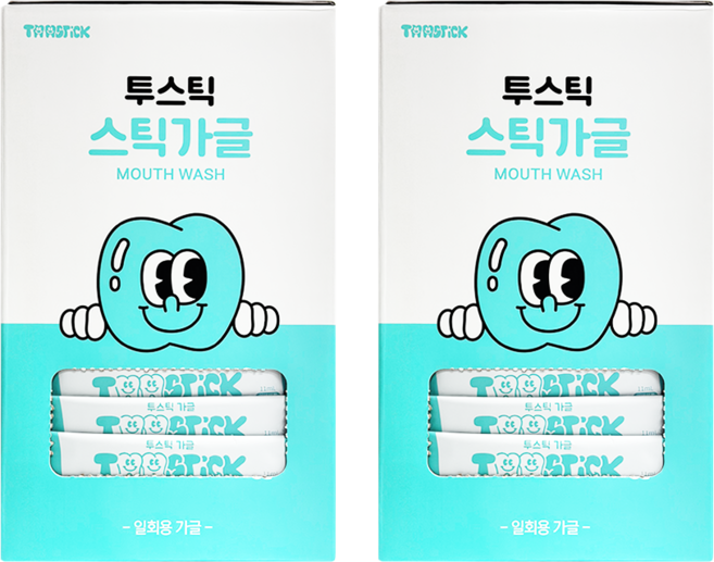 투스틱 일회용가글 휴대용 구강청결제 구취제거제 입냄새제거 스틱가글, 500개, 11ml