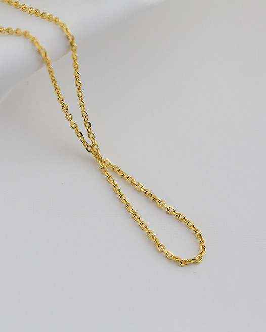 모두디자이너 실버925 베이직 심플 슬림 각체인 목걸이줄 03