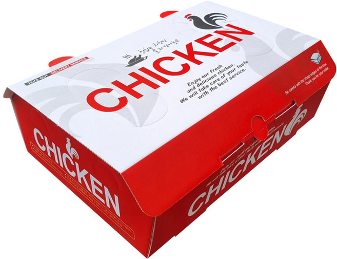 베스트박스 레드치킨박스 두마리 (100개) /치킨상자/치킨용기, 1개, 100개