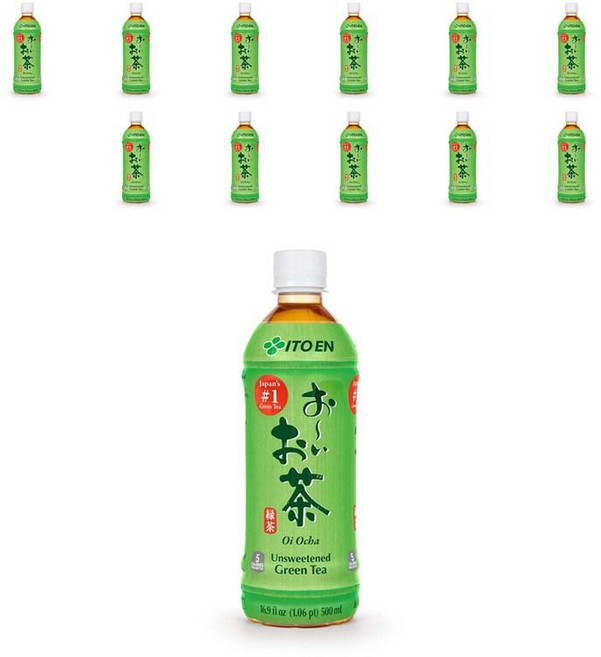 이토엔 티 오이 오차 녹차 무가당 Ito En Tea Oi Ocha Green Tea Unsweetened, 12개, 1개입, 500ml