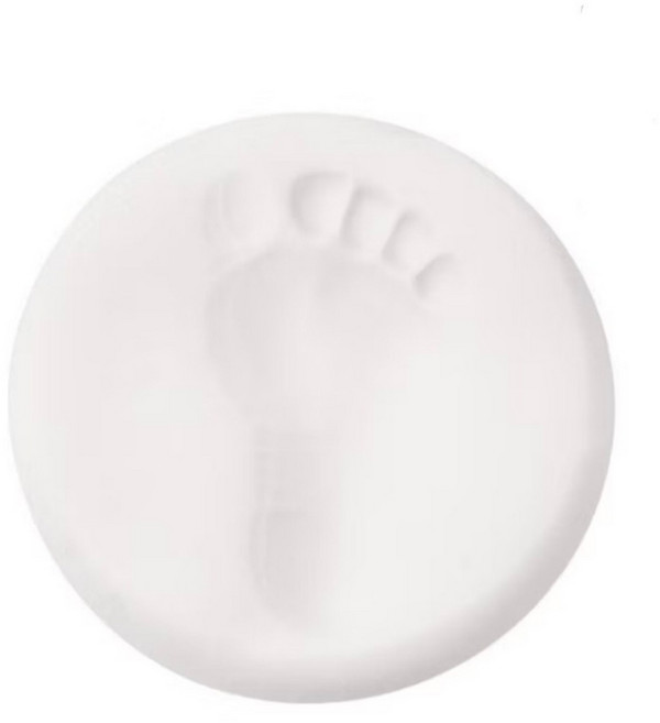 寶寶手足印泥黏土, 白色, 80g, 1個