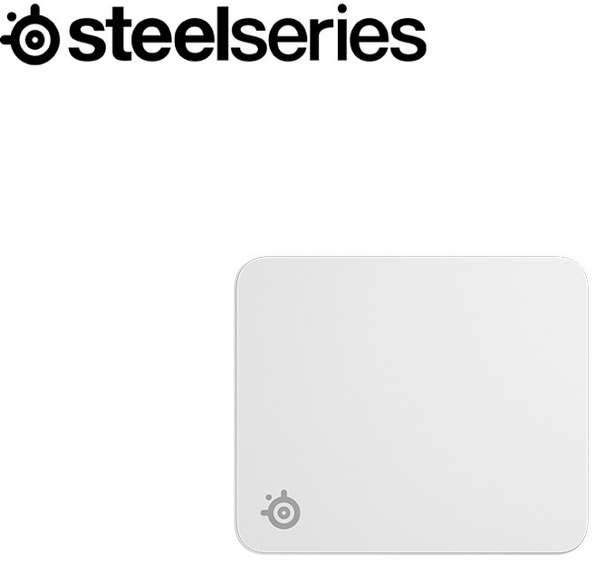 스틸시리즈 게이밍 마우스패드 QcK M [Aqua or Lavender or White] / 공식 판매점, 1개, ST-63461 White