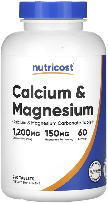 Nutricost 칼슘 & 마그네슘 240정, Nutricost 칼슘  마그네슘 240정, 1개 - 쿠팡