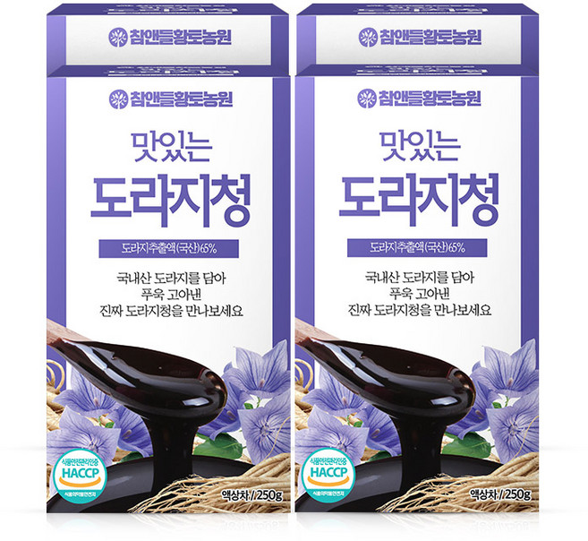 참앤들황토농원 맛있는 도라지청, 250g, 1개입, 4개