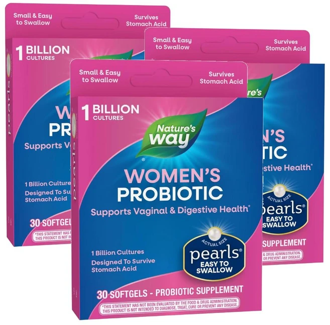 네이처스웨이 프로바이오틱스 펄 데일리 여성 유산균 소프트젤 Nature's Way Probiotic Pearls Womens, 30정, 3개 - 쿠팡