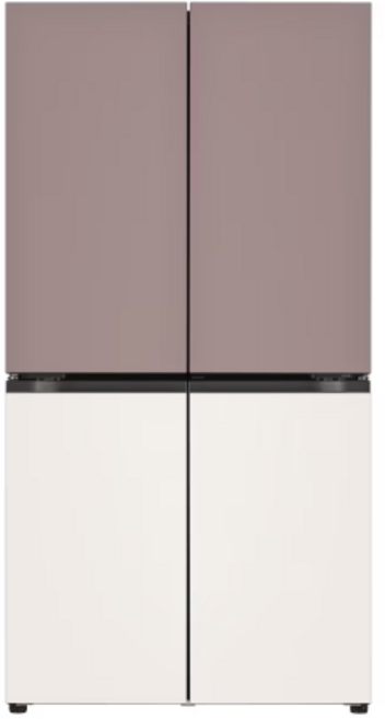 (LG전자) DIOS(디오스) 오브제컬렉션 매직스페이스 4도어 냉장고 870L (클레이핑크/베이지/T875MKE111), T875MKE111