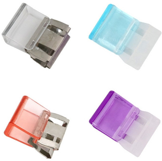 퐁퐁군 슬라이드 푸쉬 클립 종이클립 10개 슬라이드클립리필, 플라스틱 블루