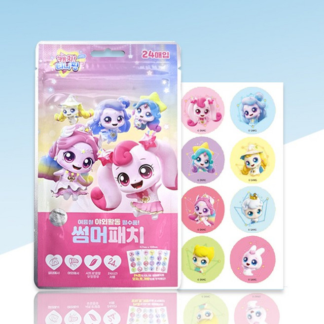 캐치티니핑 썸머패치 하이드로겔x3개/ 모기밴드, 캐치티니핑 썸머패치24매입x3개