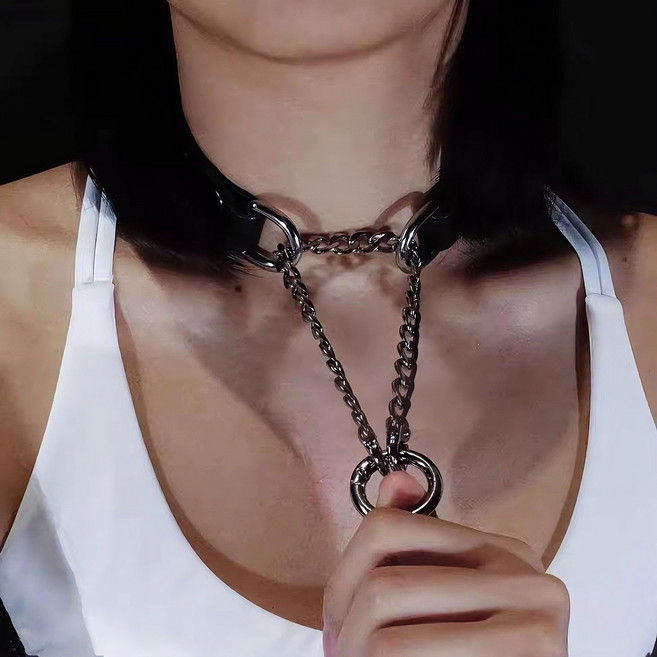 레더 스트랩 체인 초커 CHOKER