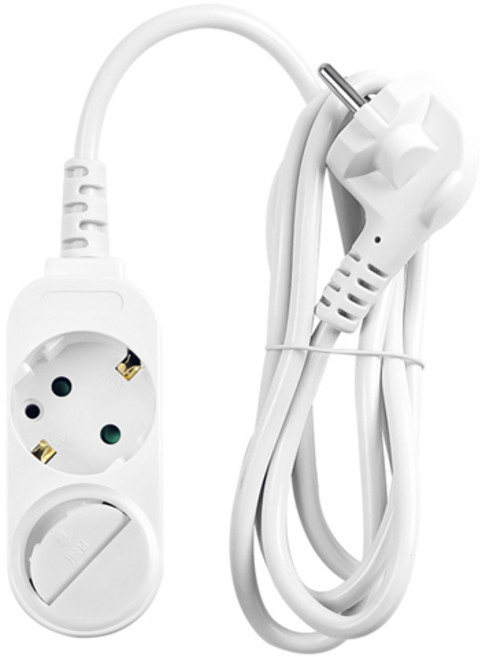 대현 모노케어 멀티탭 2구 접지 10A 1800w 전기연장선 전선형, 1개, 5m