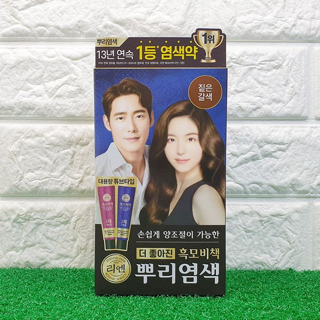 리엔 흑모비책 뿌리염색 크림 100g, 짙은갈색, 1개