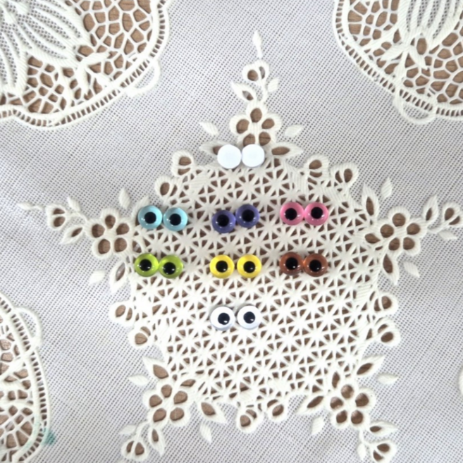 모루 인형 공예 재료 부자재 6mm 컬러 인형눈 7종 4개, 4.녹색